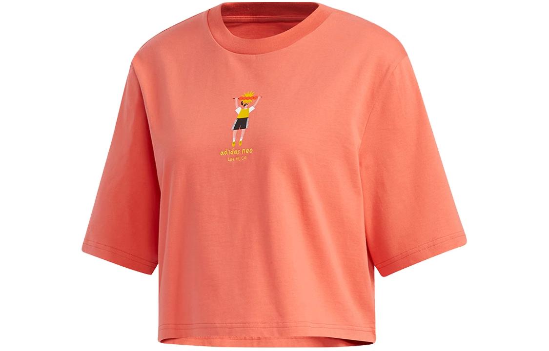 SS24 Футболка женская светло-красная Adidas Neo — фото 2