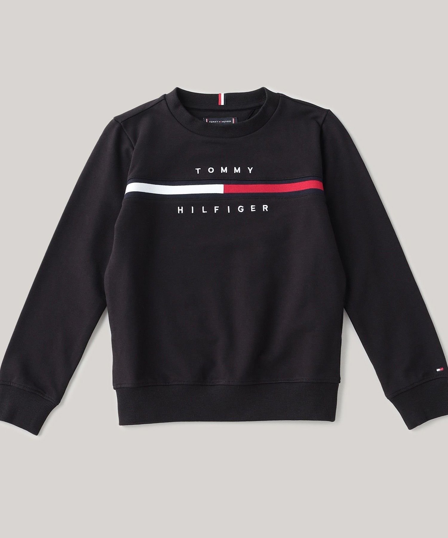 Толстовка с логотипом флага для мальчиков TOMMY HILFIGER, Black BDS — фото 4