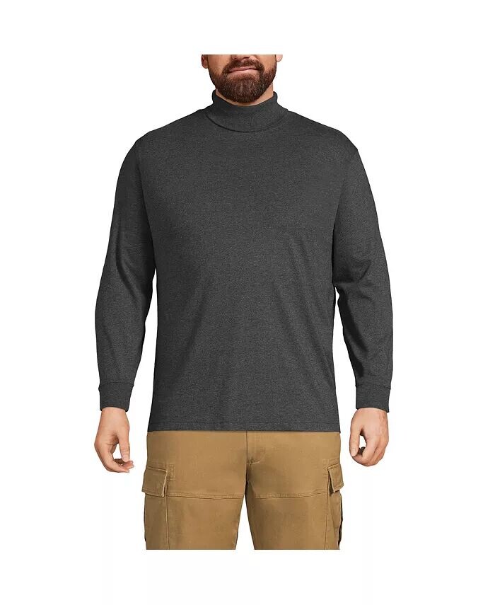 

Футболка с водолазкой Big & Tall Super-T Lands' End, черный