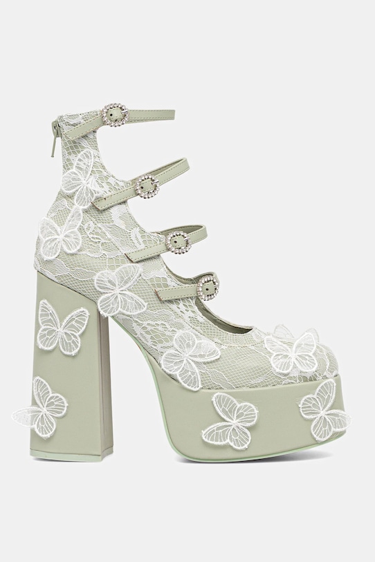Туфли на платформе Wild Lotus Butterfly Lace Koi Footwear, зеленый — фото 2