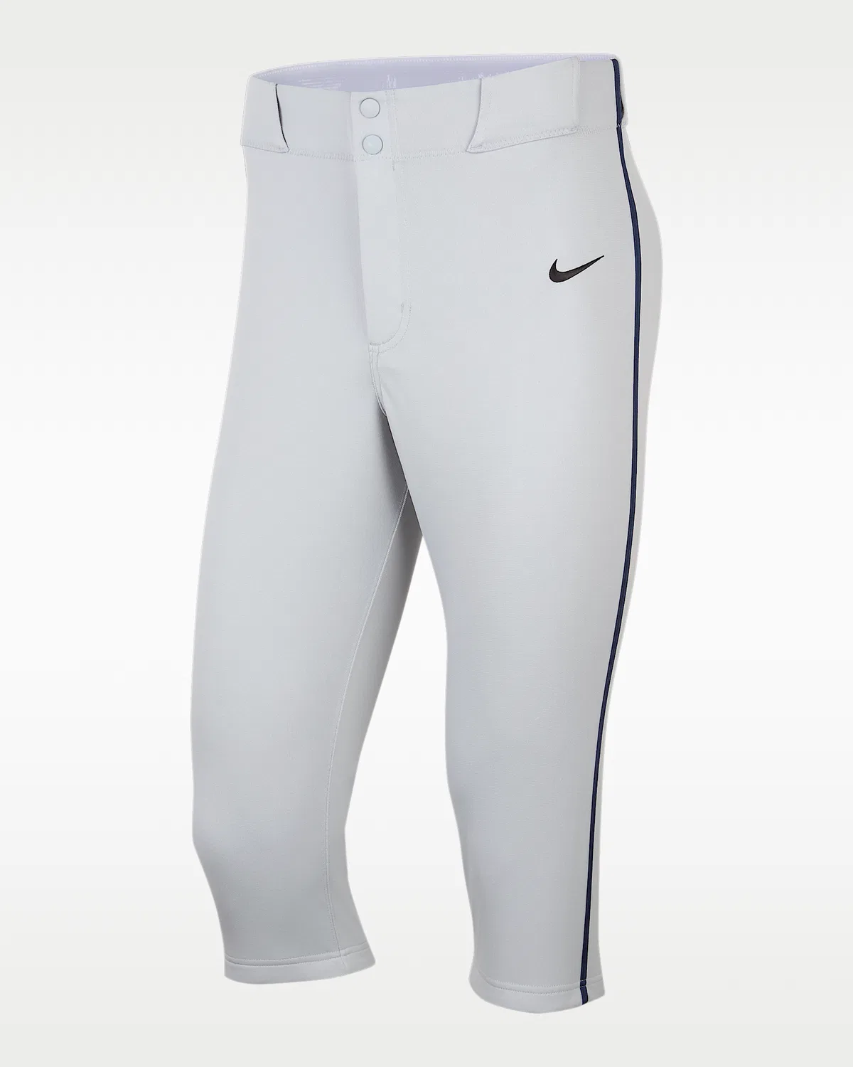 Мужские бейсбольные штаны Nike Vapor Select 2 с высокой посадкой и лампасами, Wolf Grey/Midnight Navy/Black