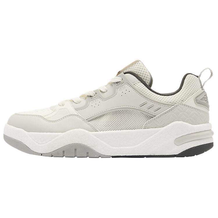 

QIAODAN Износостойкие и легкие низкие кроссовки для скейтбординга мужские серо-белые