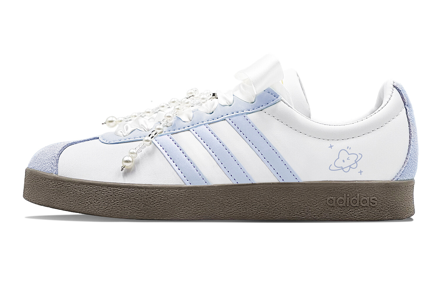 

Кроссовки adidas neo Vl Court Skateboarding Shoes Unisex Low-top White/purple, сиреневый/фиолетовый/белый