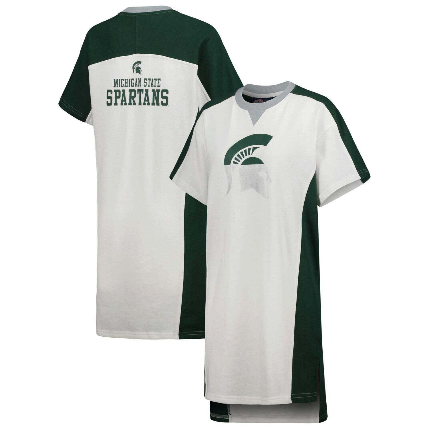 

Женское платье-футболка G-III 4Her by Carl Banks White Michigan State Spartans Home Run G-III