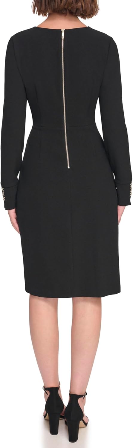 Женская структурированная кофта Tommy Hilfiger Scuba Crepe с длинным рукавом, Black — фото 3