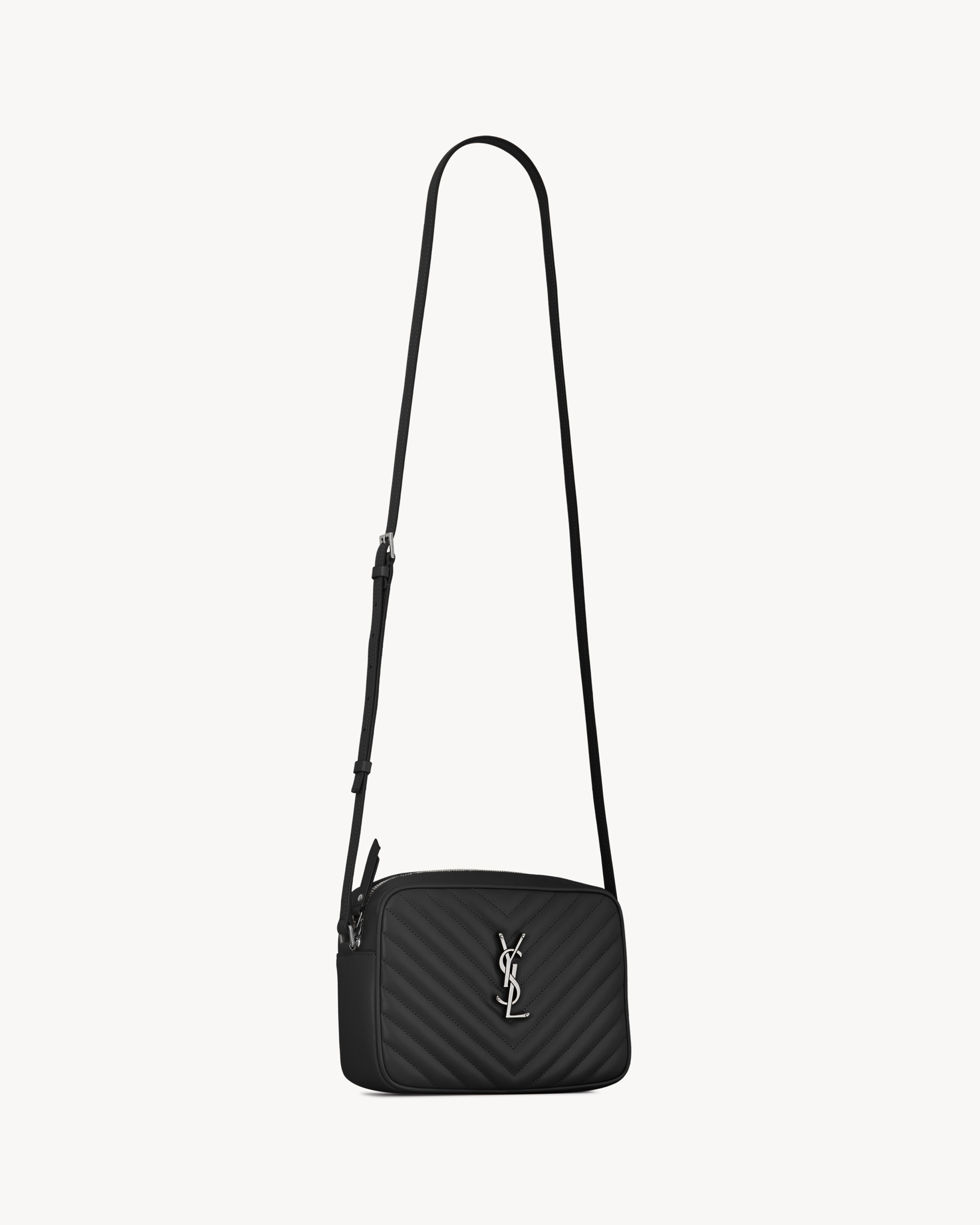 Сумка-камера LOU из стеганой кожи Saint Laurent, черный — фото 4