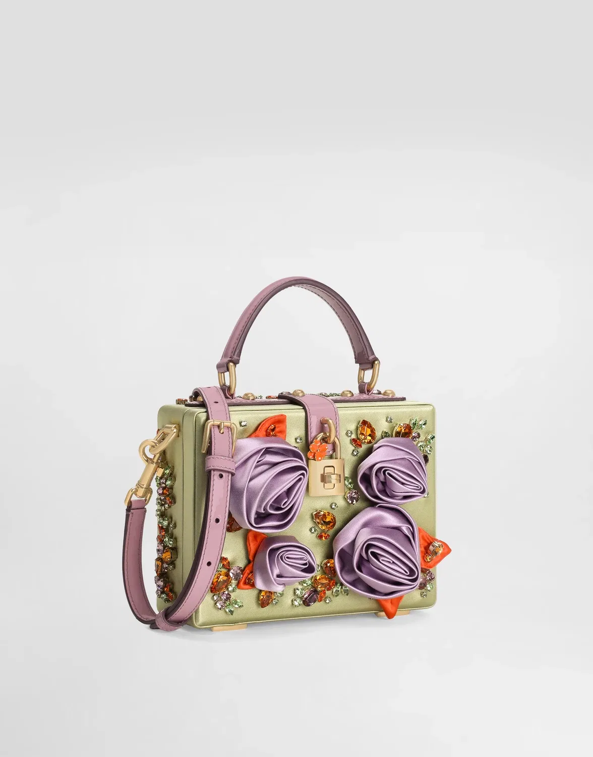 Сумка Dolce Box из сатина и лакированной кожи DOLCE & GABBANA, мультицвет — фото 3