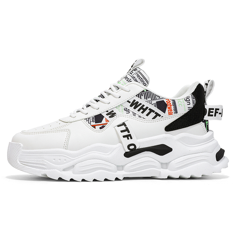 

Износостойкие низкие повседневные туфли для мужчин FAPAI, White Black