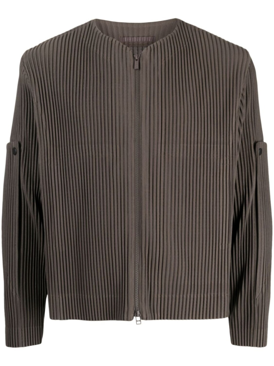 

Homme Plissé Issey Miyake куртка с круглым вырезом, коричневый