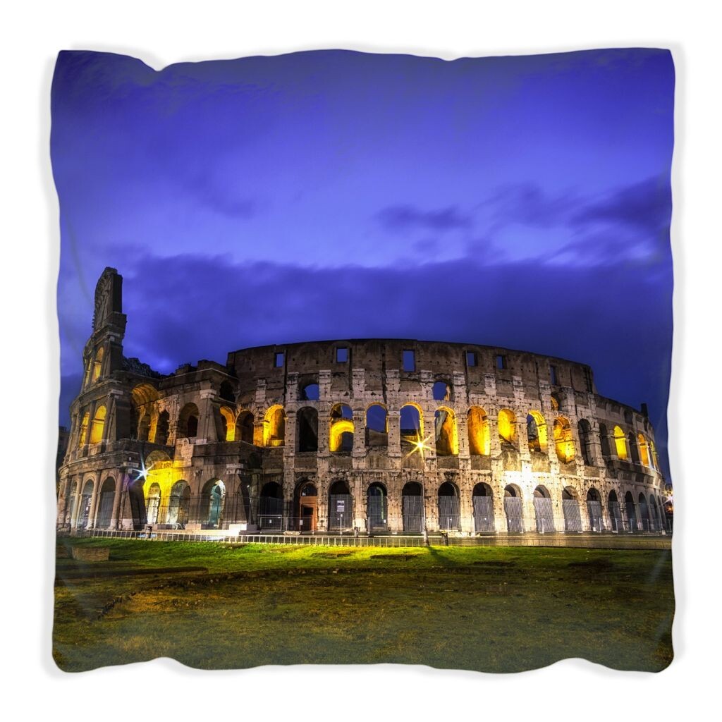 

Подушка Wallario Premium, мягкая поверхность, с мотивом Италия ночью - Колизей в Риме, вечерняя подсветка, размер: 60 х 60 см, с белой спинкой