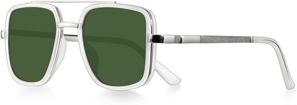 

Солнцезащитные очки LVTFCO для мужчин, модные солнцезащитные очки для женщин, с металлическим декором, женские и мужские, с защитой от УФ-излучения UV400, C7 Transparent