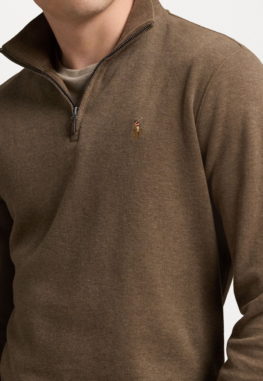 

Джемпер ESTATE RIB QUARTER ZIP PULLOVER Polo Ralph Lauren, темно-коричневый