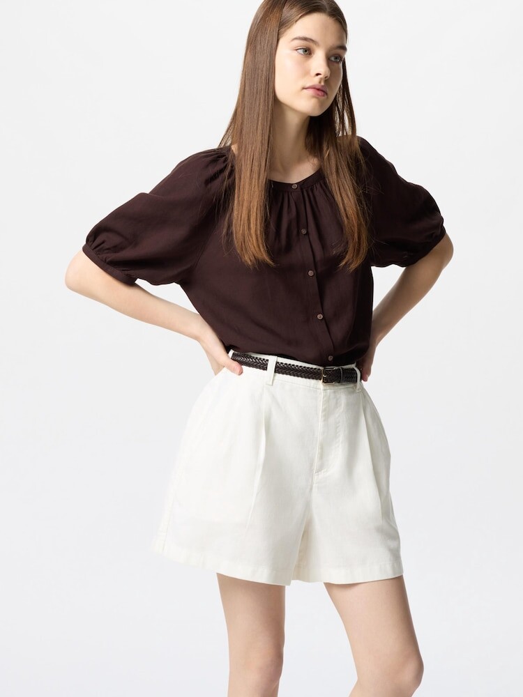 

Льняные хлопковые шорты Uniqlo, белый