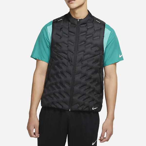Жилет therma fit adv repel легкий водонепроницаемый беговой спортивный жилет Nike, черный — фото 3