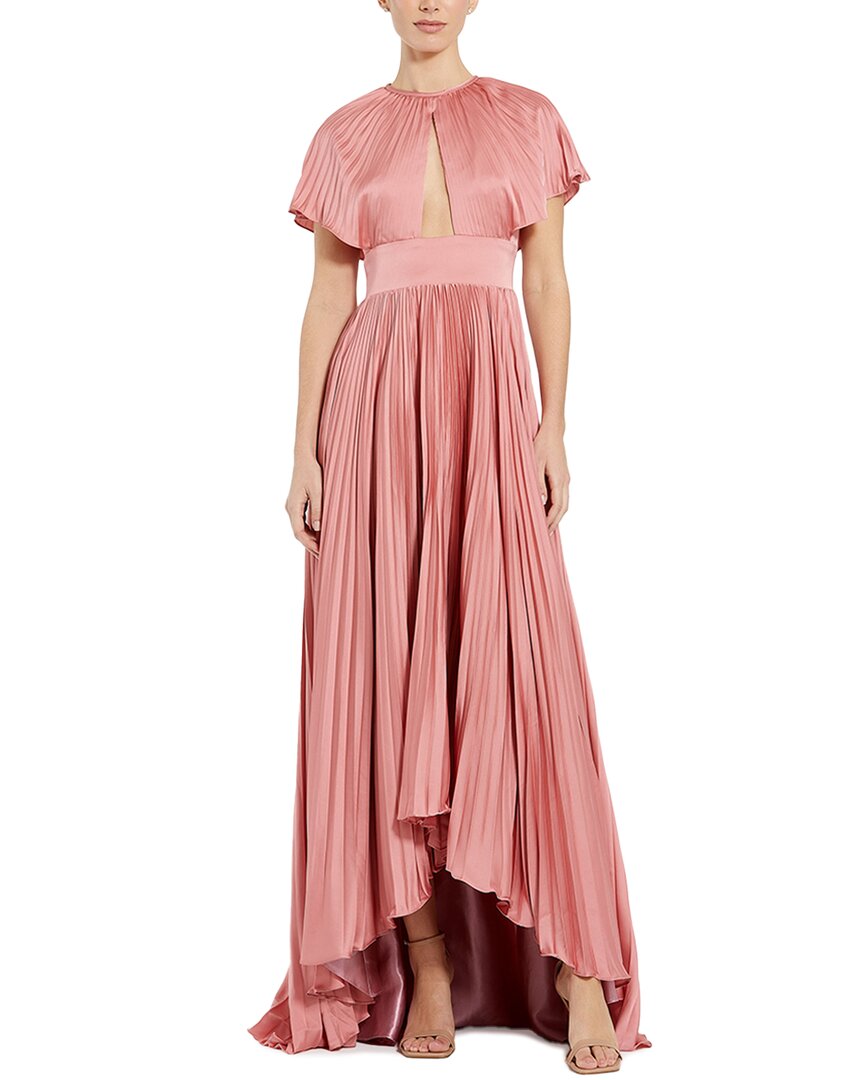 

Платье Mac Duggal с вырезом спереди плиссированное асимметричное, розовый