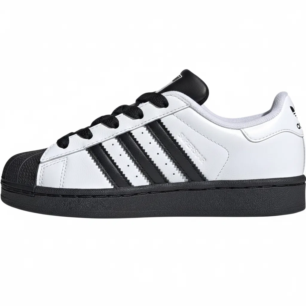 Кроссовки для скейтбординга Superstar 2 Leather Low top Kids' Black White Kids' Adidas Originals