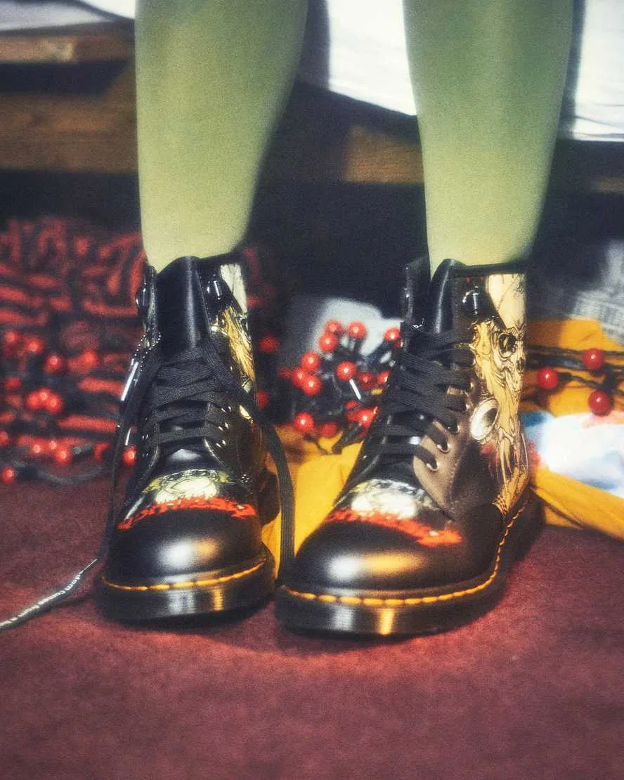 1460 Metallica Skull Lightning Dr Martens, черный, черный — фото 2