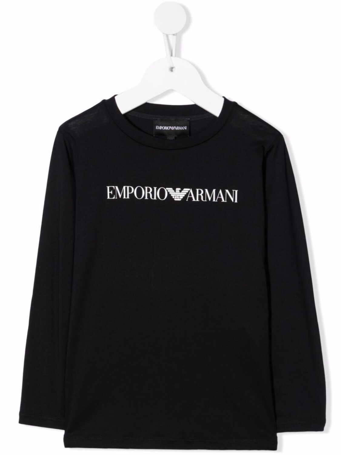 

Emporio Armani топ с длинными рукавами и логотипом, синий