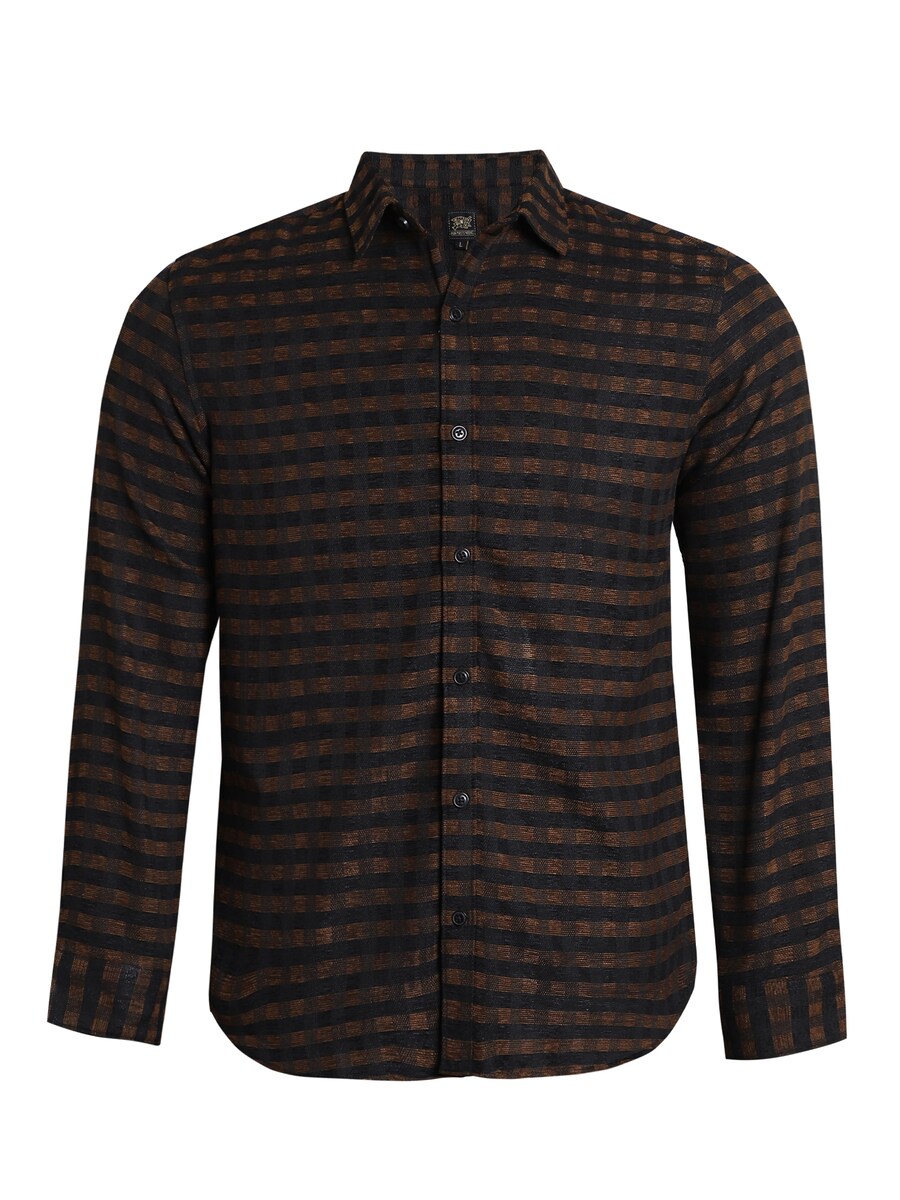 

Рубашка на пуговицах классического кроя Campus Sutra Teri, черный