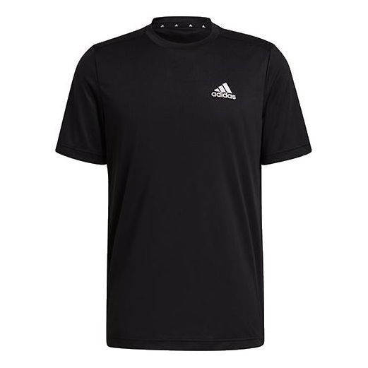 

Футболка Men's adidas Solid Color Logo Casual Short Sleeve Black T-Shirt, мультиколор