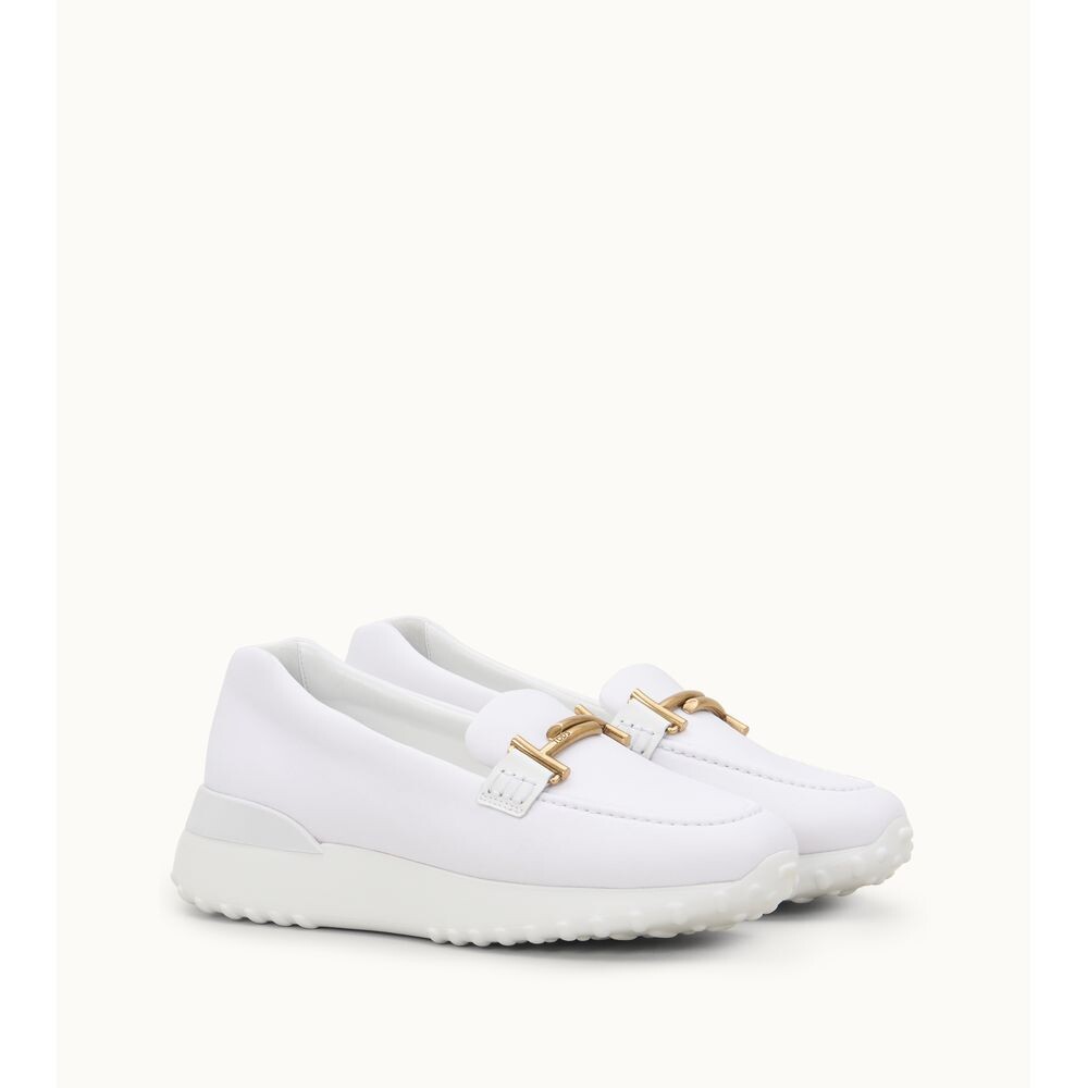

Лоферы из ткани скуба TOD's, цвет Bianco