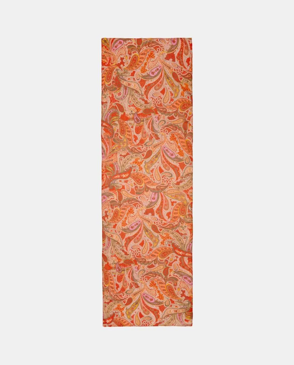 

Шарф из переработанного полиэстера с цветочным узором Codello, оранжевый