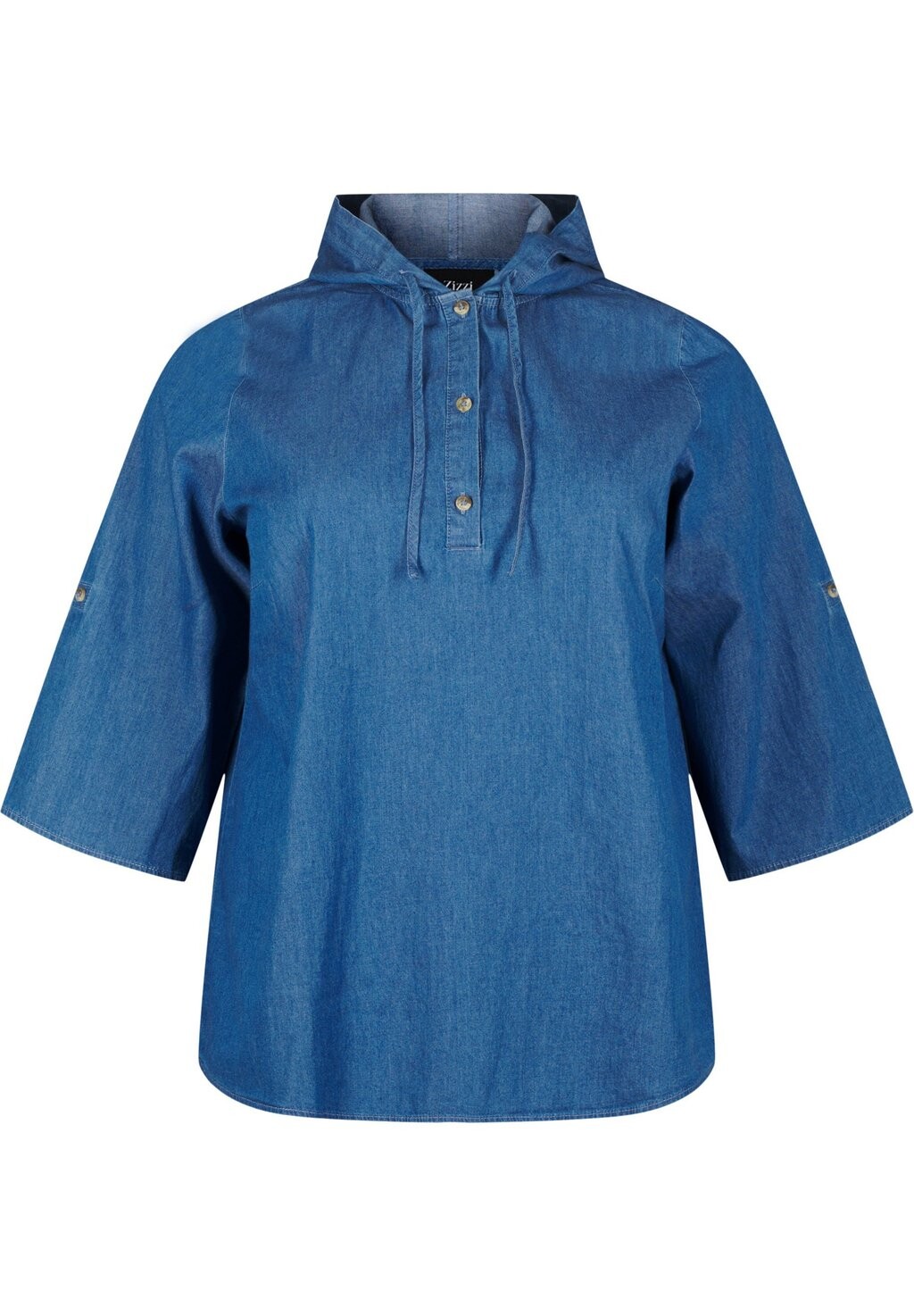 

Блуза MIT KAPUZE Zizzi, синий деним