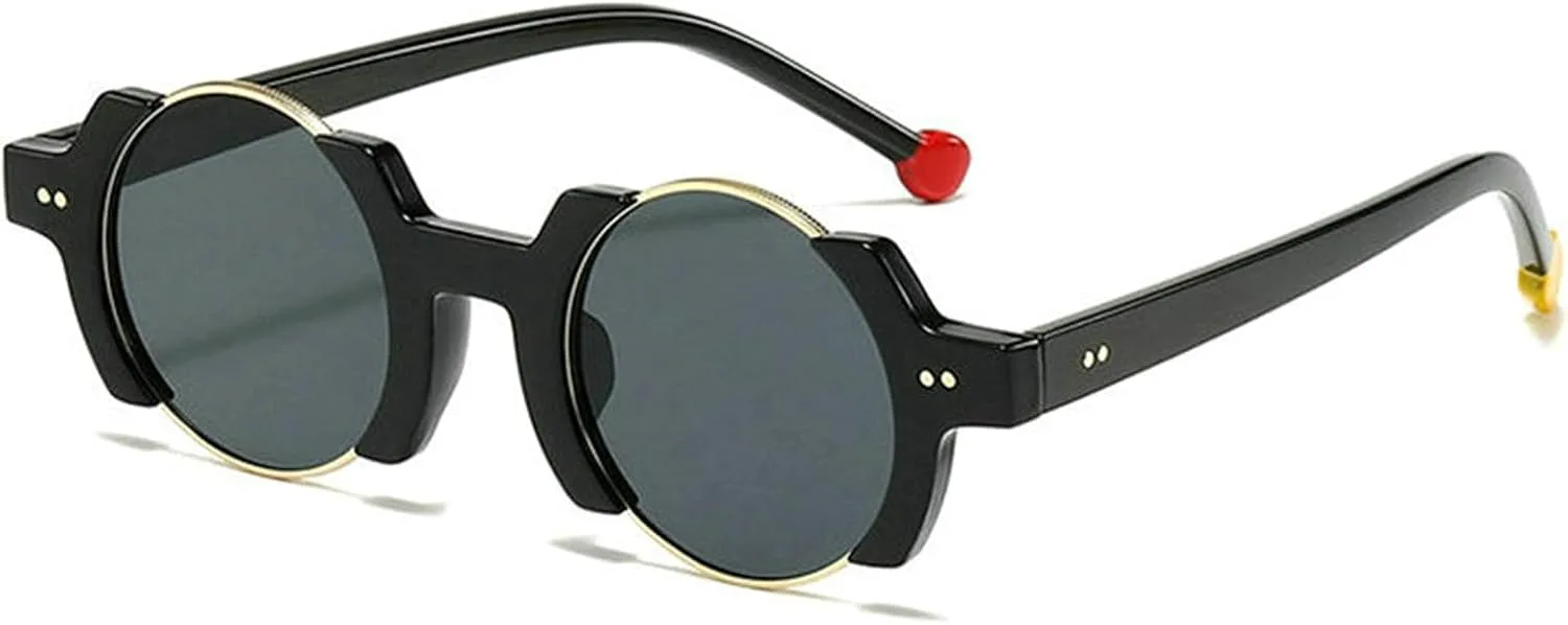 

Willochra Милые винтажные круглые солнцезащитные очки в стиле хип-хоп для женщин и мужчин, модные очки 90-х, ретро-очки с градиентным переходом цвета, C1