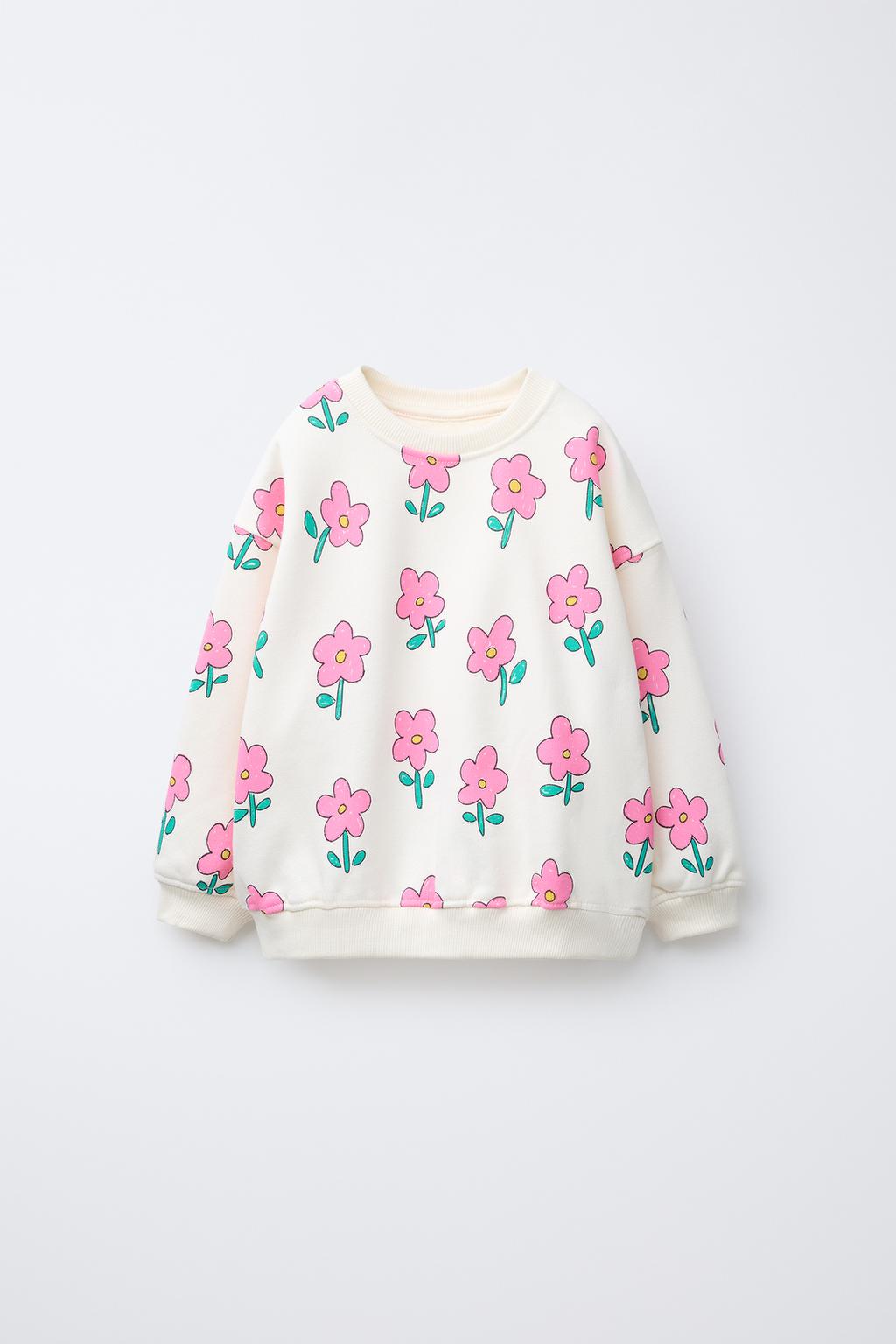 

Толстовка с принтом ZARA, цвет Neon pink