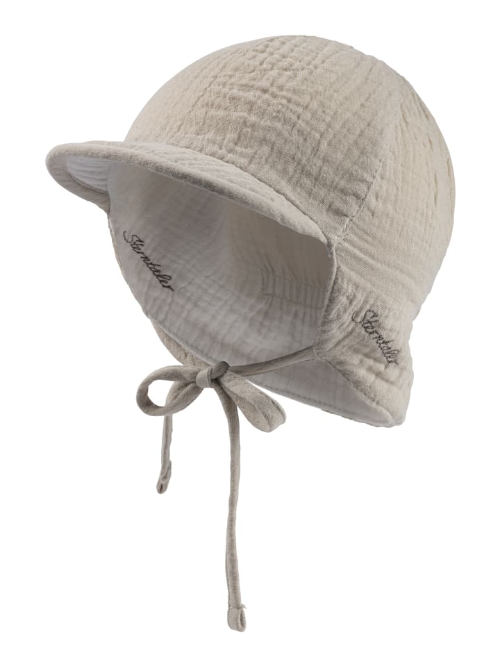 

Sterntaler Двусторонняя муслиновая кепка с козырьком, бежевого цвета