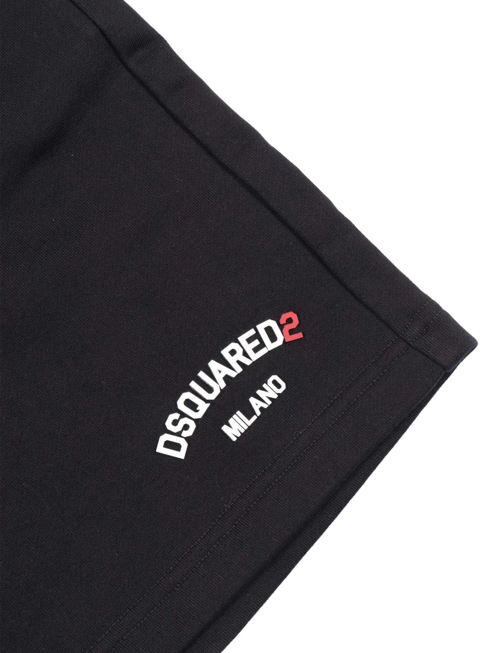 Шорты с принтом-логотипом и шнурком Dsquared2 Kids, черный — фото 3