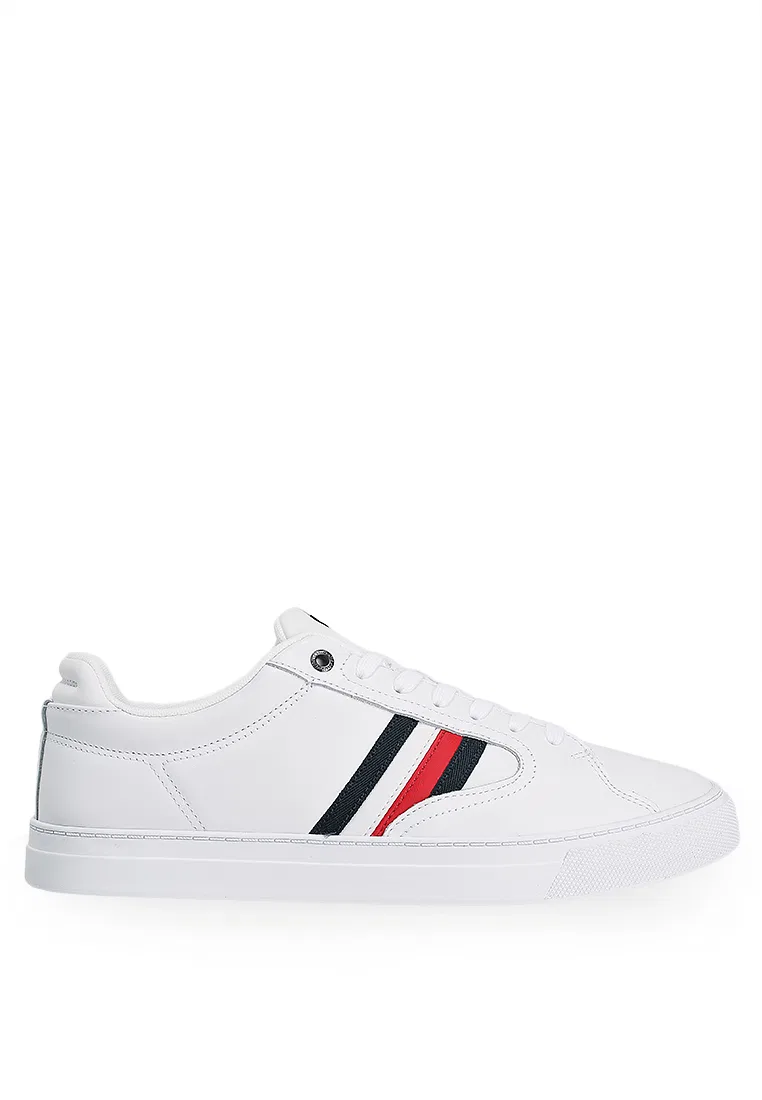 Кроссовки, кожаные, Icon Signature Tape Court, Tommy Hilfiger, белый/мультиколор