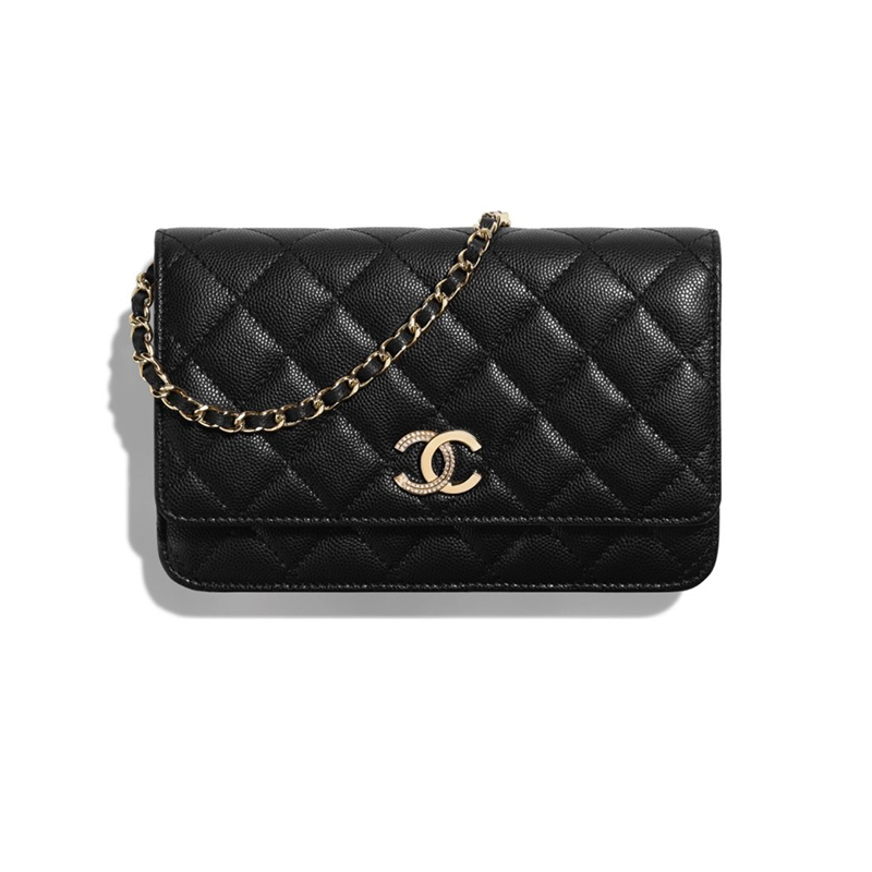 

CHANEL Женская черная кожаная сумка через плечо