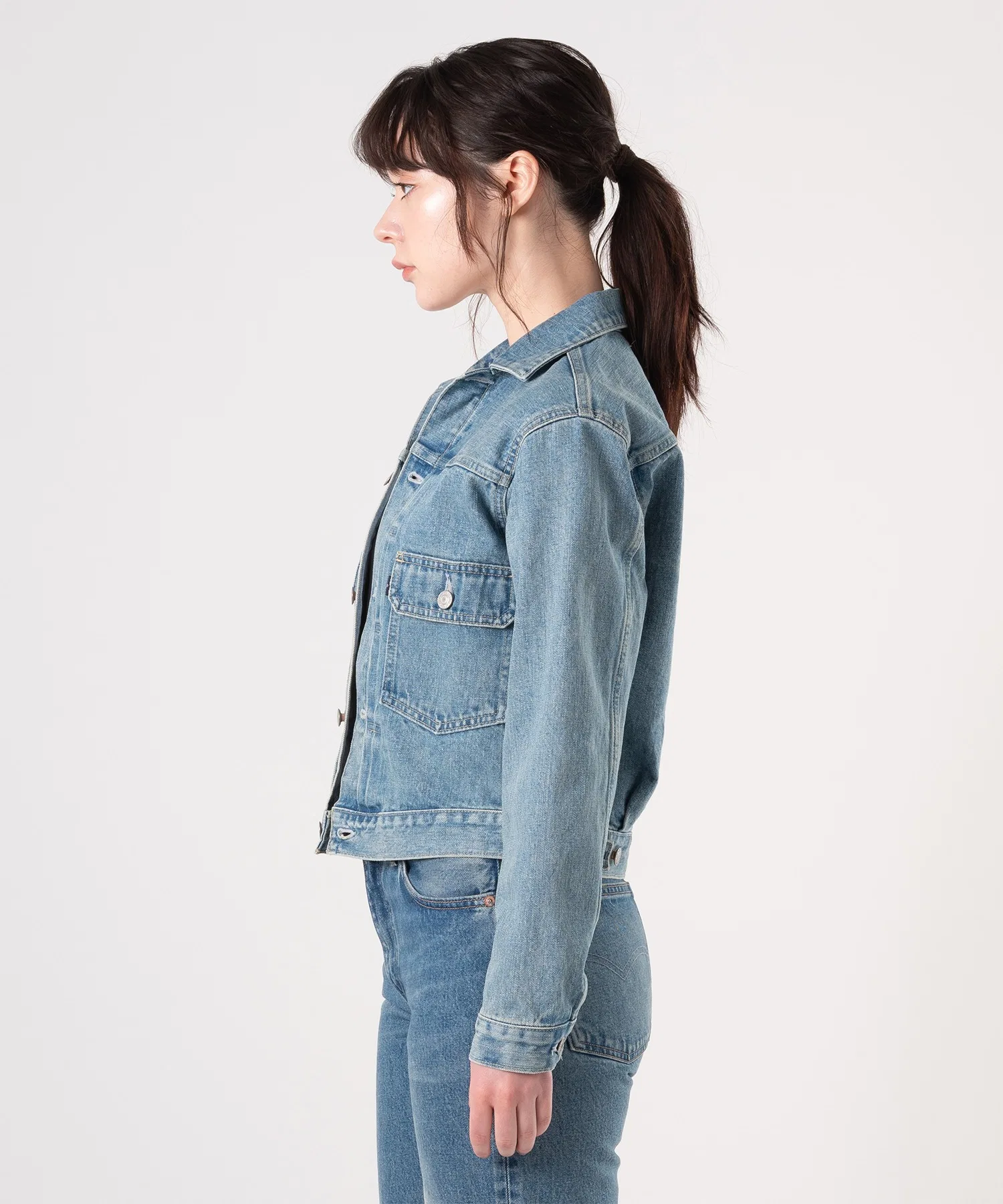 Джинсовая куртка Levi's BLUETAB™ TYPE II Trucker Jacket, светло-индиговый цвет, произведено в Японии. — фото 4