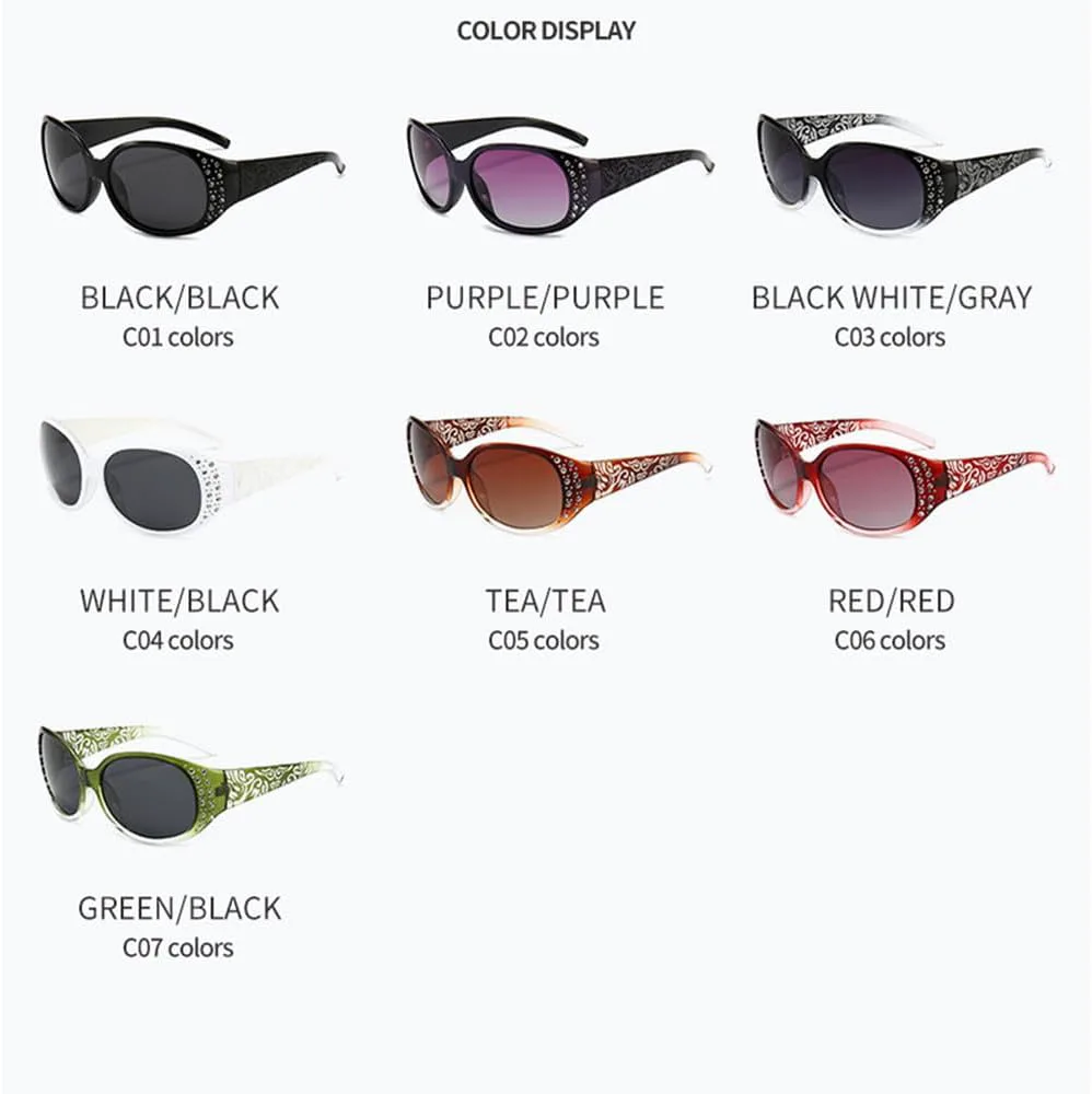 

Поляризованные солнцезащитные очки, модные солнцезащитные очки с бриллиантовой инкрустацией, женские ретро-очки, защита от ультрафиолета UV400 HYYZZC, A008-c2 White