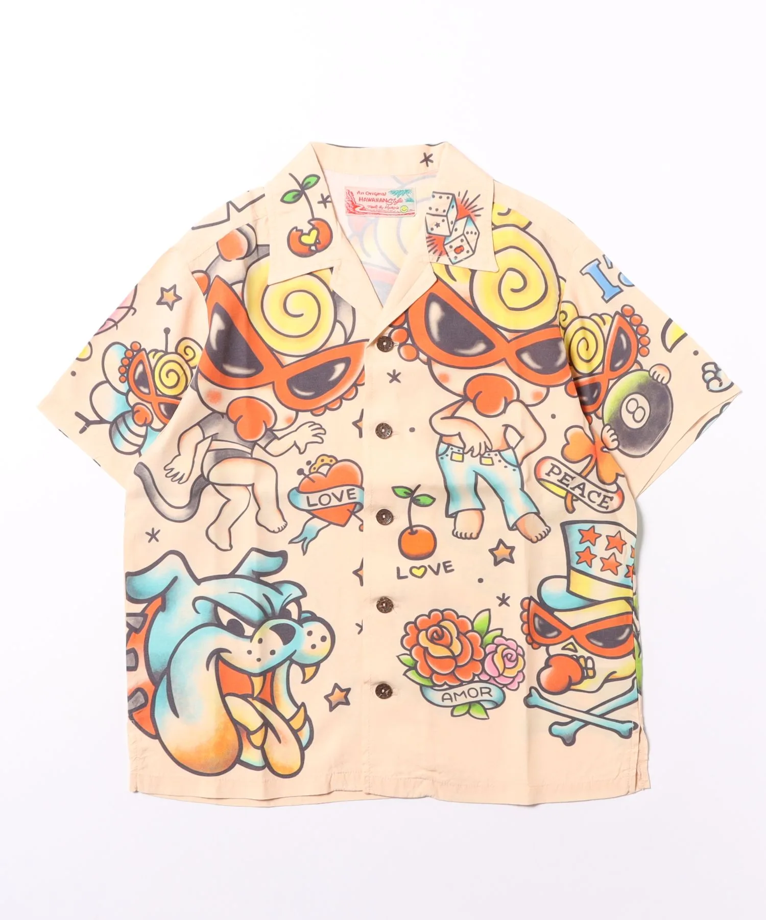 Детская рубашка Hysteric Mini PARLOUR TATTOO Viscotex
