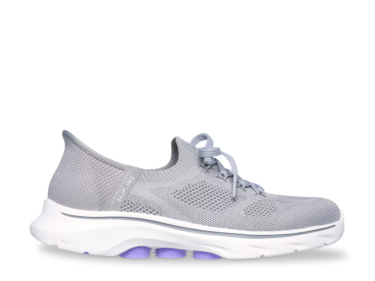 Кроссовки Hands Free Slip-ins Go Walk 7 Via Slip-On Sneaker Skechers, серый/фиолетовый — фото 2