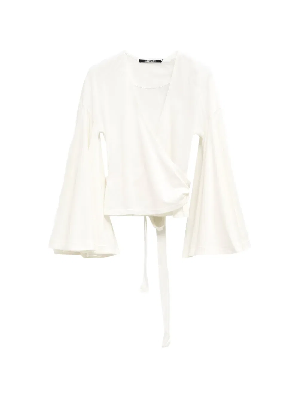 Блузка с длинными рукавами и галстуком Jacquemus, нейтральный