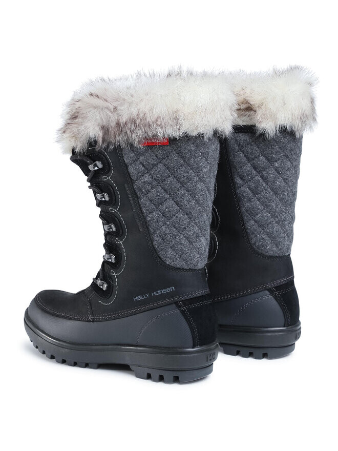 Женские ботинки Helly Hansen зимние высокие с мехом, черный/серый — фото 3