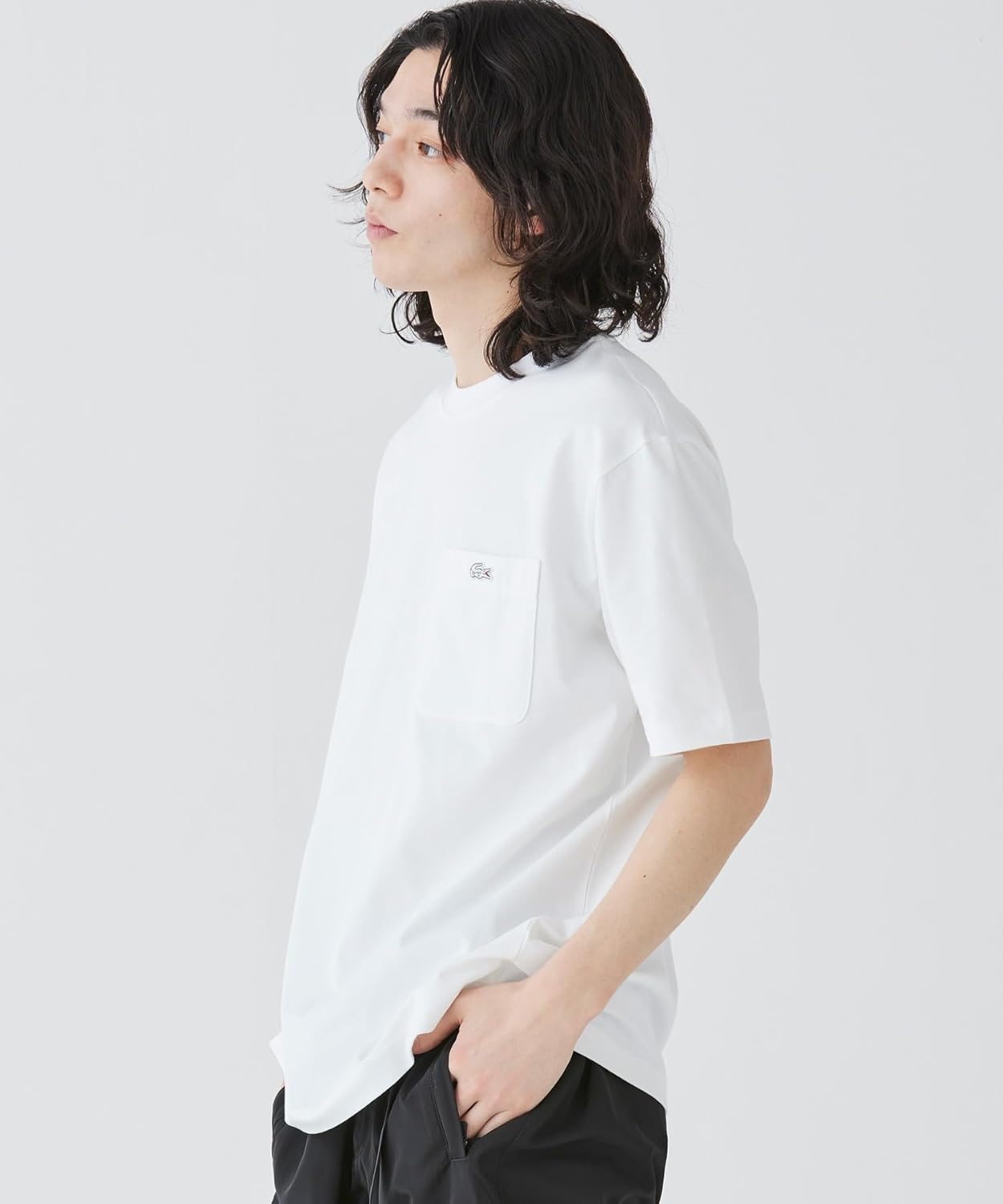 Футболка LACOSTE Мужская футболка с коротким рукавом и изображением часов в контуре, белый — фото 3