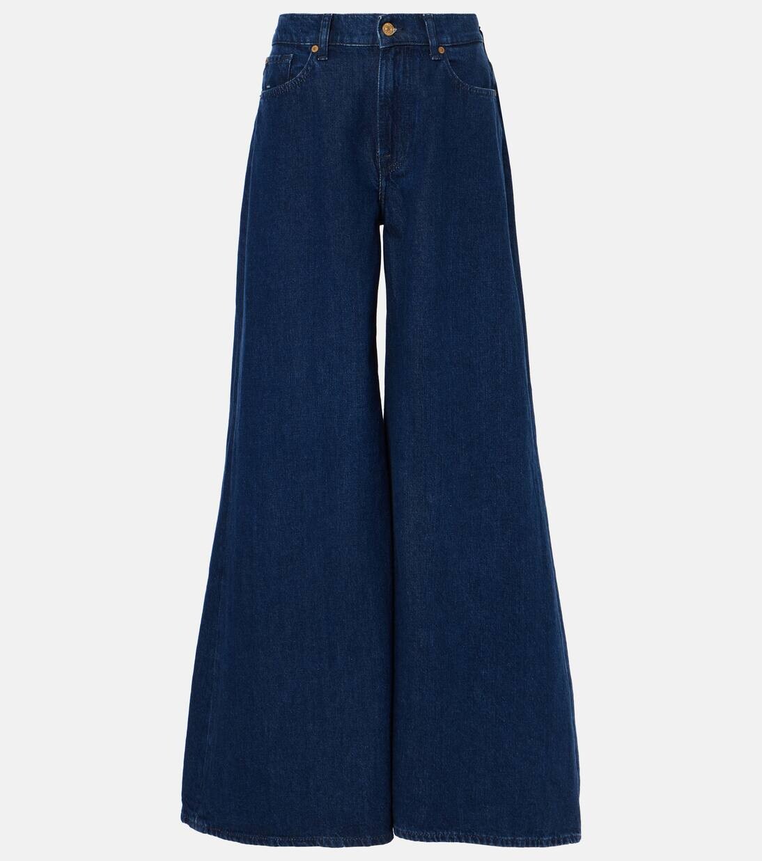 

Джинсы Willow Wide с высокой посадкой и широкими штанинами 7 For All Mankind, цвет dark blue