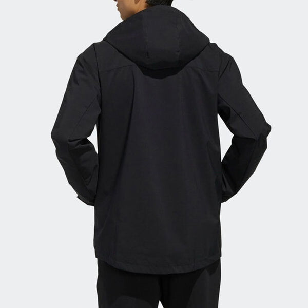 Куртка adidas Men's Hoodie Track Black Running Casual Windbreak Jackets, черный — фото 4