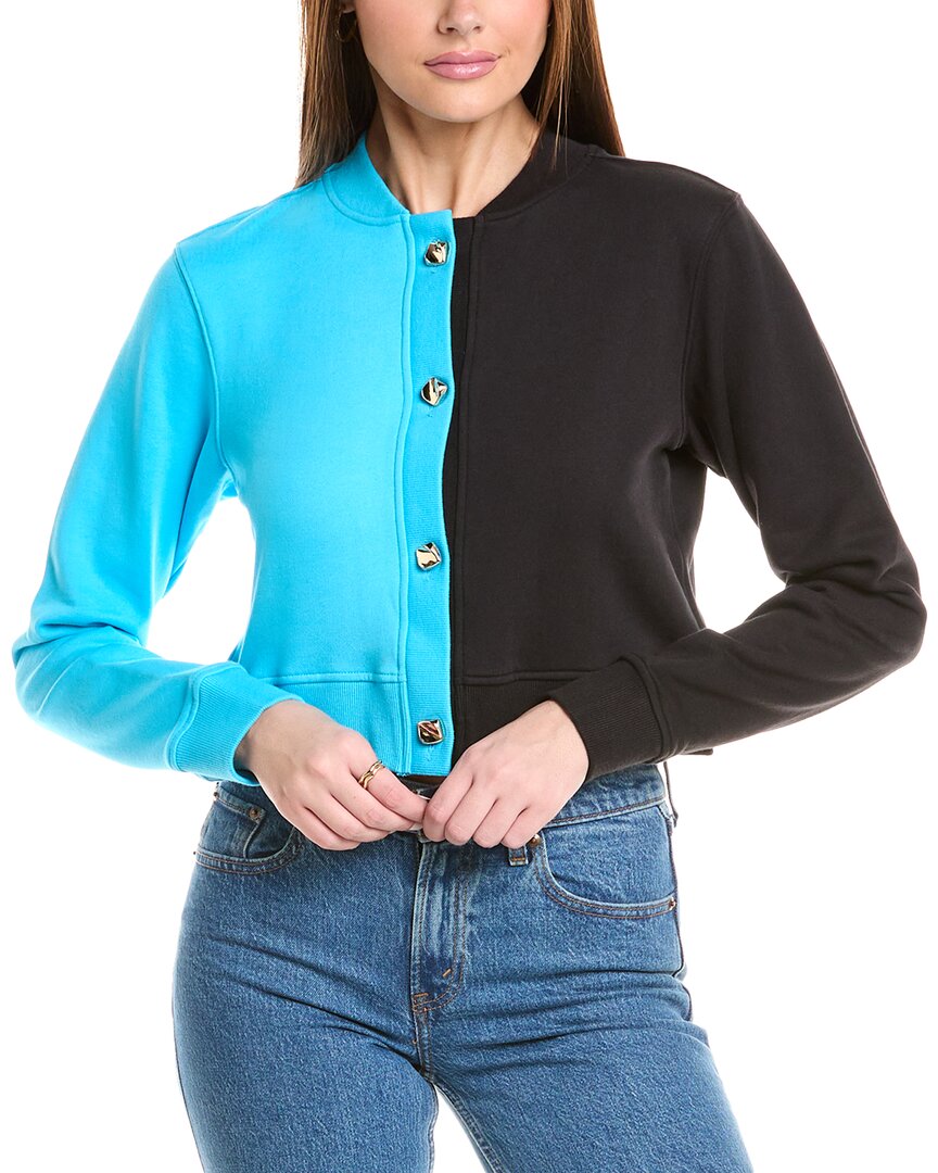 

Укороченный кардиган Terez Colorblock Chili, синий