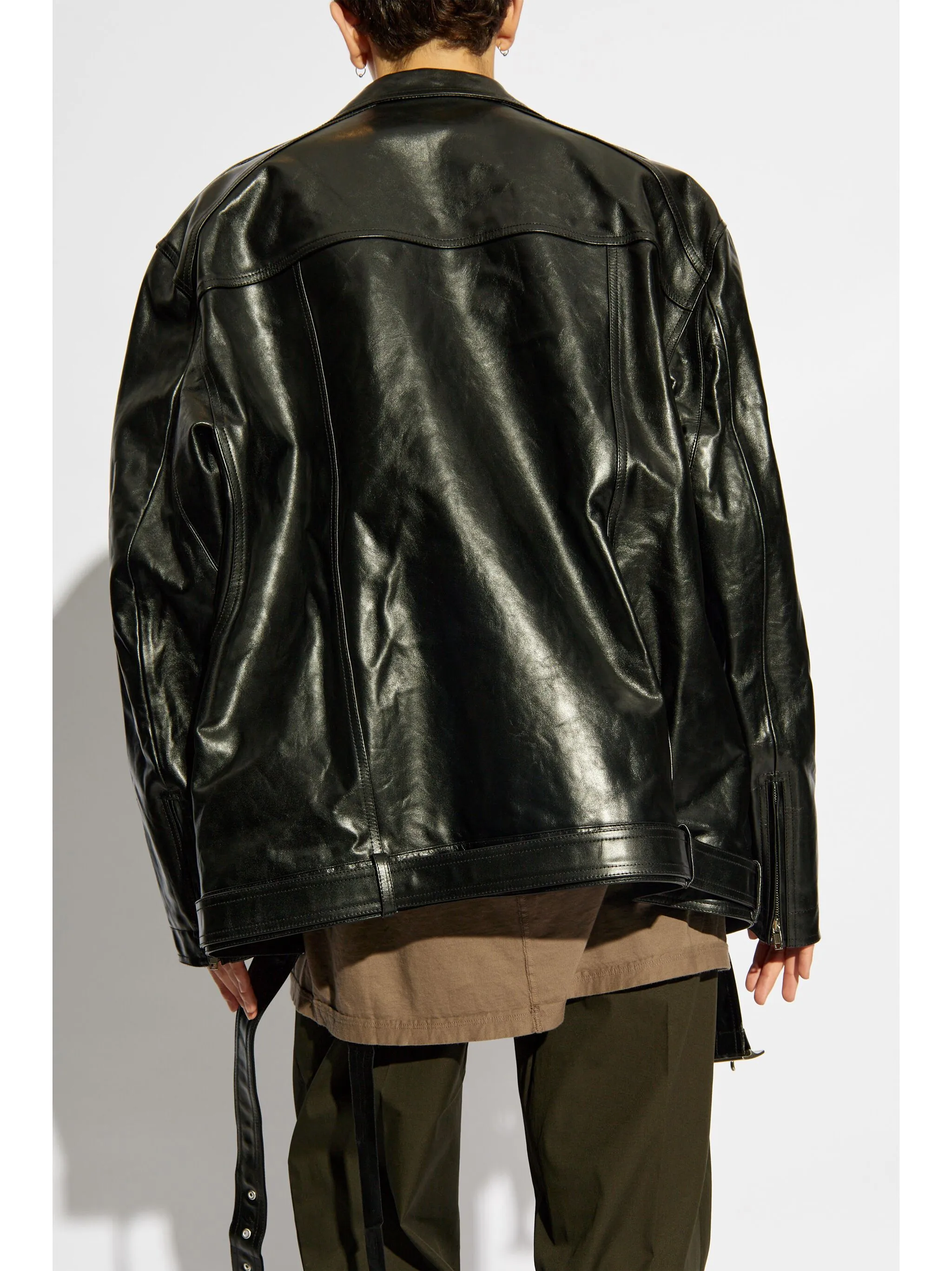 Удлиненная байкерская куртка Rick Owens, черный — фото 4
