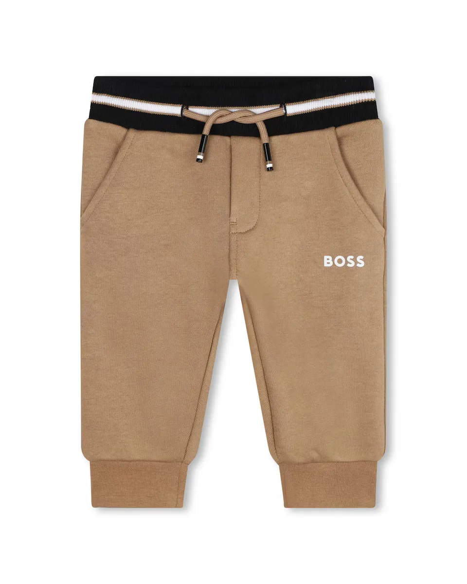 

Спортивные штаны для мальчика с карманами и кулиской BOSS Kidswear, светло-коричневый
