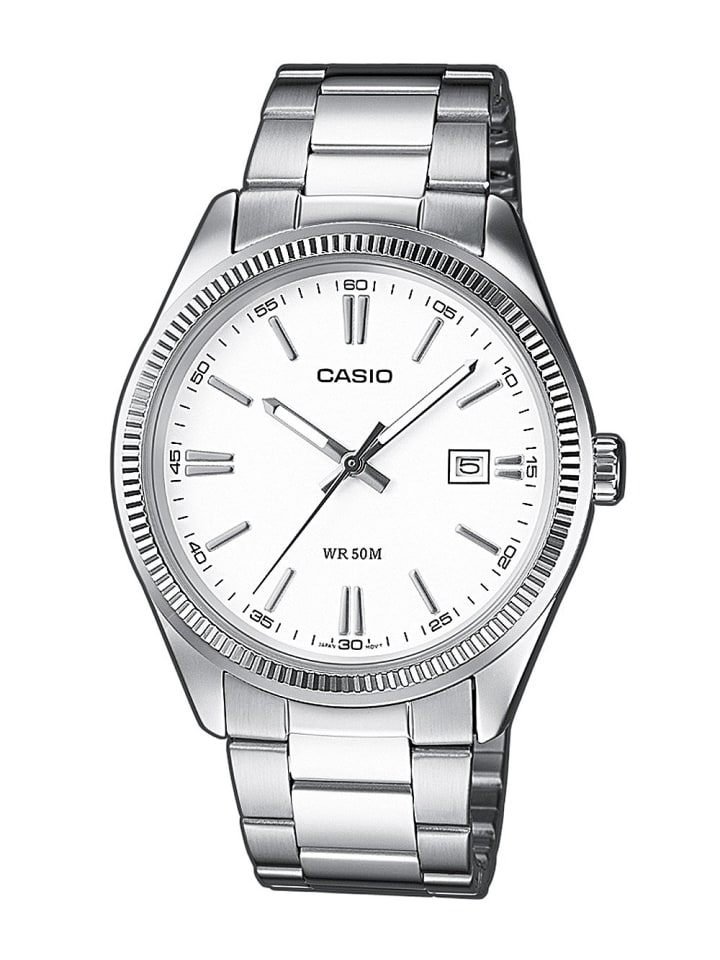 

Casio Мужские наручные часы, белые/серебристые