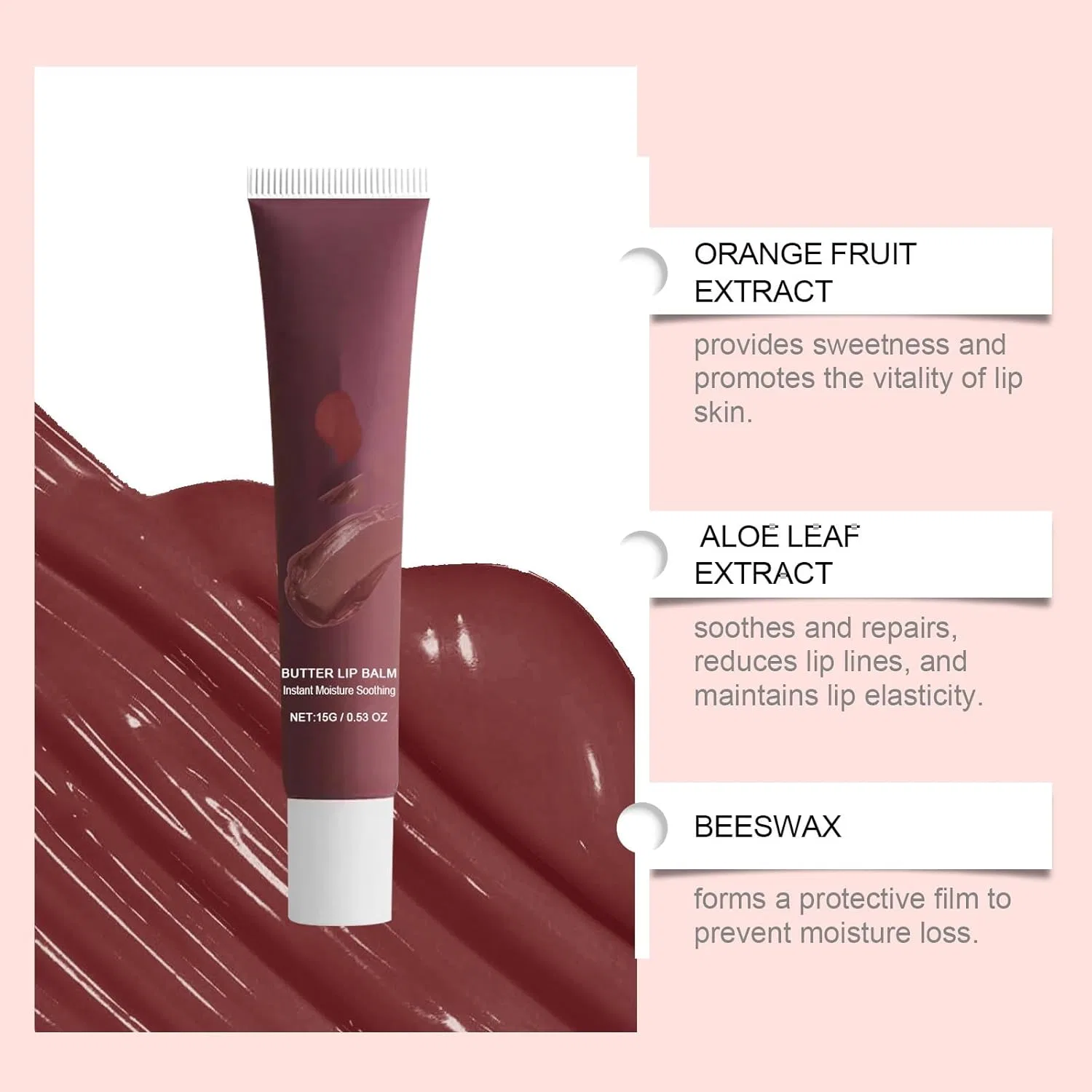 Бальзам для губ увлажняющий Su ммer Lipstick, коричневый, 5 oz Generic — фото 2
