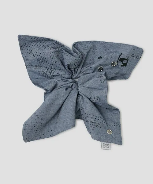 Резинка для волос Squared Scrunchie TYPESERVICE, хлопок, синий — фото 2