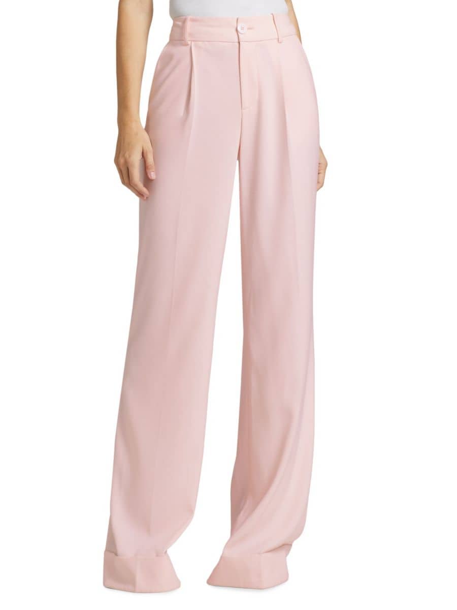 

Широкие брюки Tomasa с высокой талией Alice + Olivia, цвет Pearl Blush