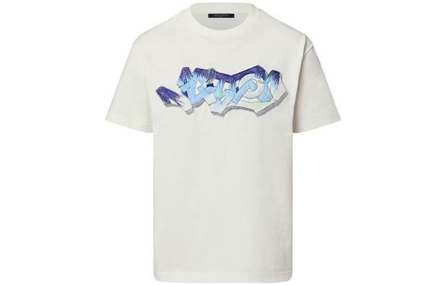 

Новые квартальные продукты LV T-shirt Men Louis Vuitton, белый